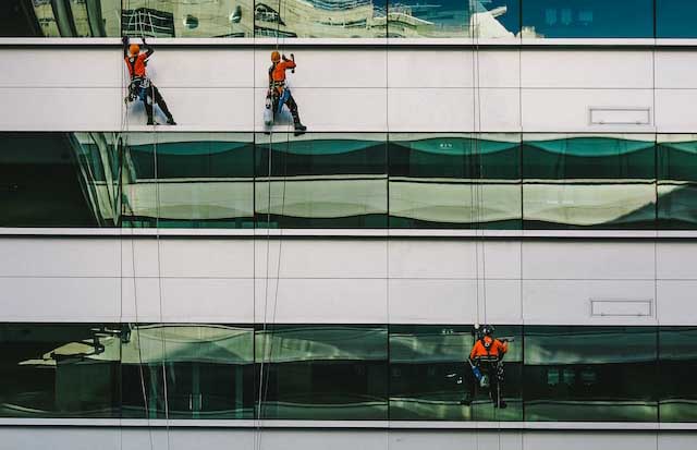 men cleaning windows